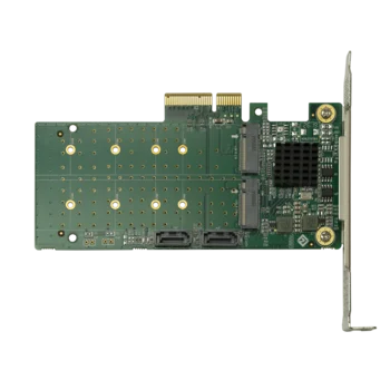 Переходной адаптер PCIe 2.0 x4 на 2xM.2 и 2xSATA, RAID 0,1 Переходной адаптер PCIe 2.0 x4 на 2xM.2 и 2xSATA, RAID 0,1