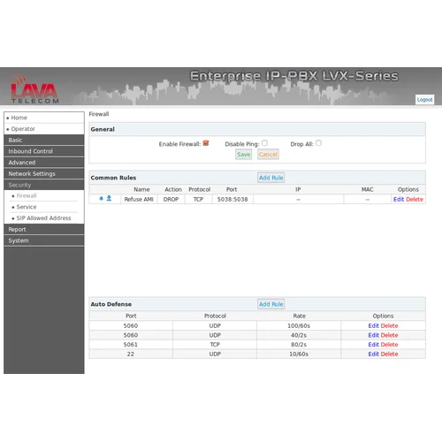 IP АТС LAVoice-100, базовый блок