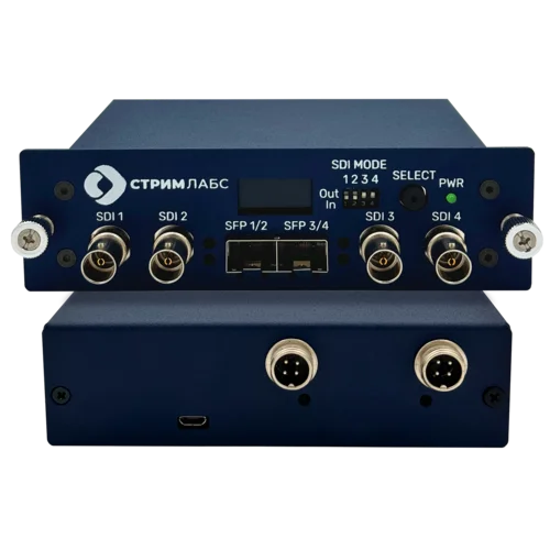 Четырехканальный конвертер 3G-SDI для передачи видео Stream Labs MediaXOptic Четырехканальный конвертер 3G-SDI для передачи видео Stream Labs MediaXOptic