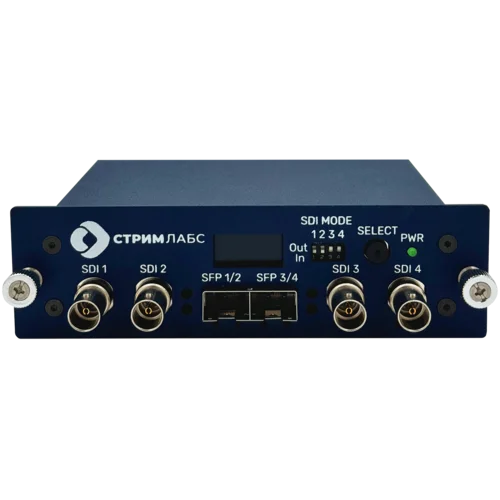 Четырехканальный конвертер 3G-SDI для передачи видео Stream Labs MediaXOptic Четырехканальный конвертер 3G-SDI для передачи видео Stream Labs MediaXOptic