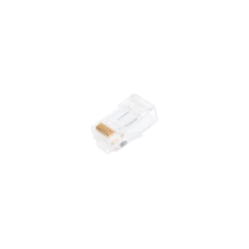 Коннектор NIKOMAX RJ45/8P8C под витую пару, Кат.6 (Класс E), 250МГц, универсальные ножи, сквозной, неэкранированный, круглый ввод, уп 100 шт.