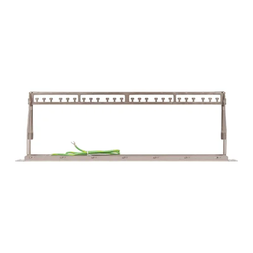 Коммутационная панель NIKOMAX 19", 1U, наборная, под 24 модуля Keystone, UTP/STP, с заземлением, с органайзером, металлик Коммутационная панель NIKOMAX 19", 1U, наборная, под 24 модуля Keystone, UTP/STP, с заземлением, с органайзером, металлик