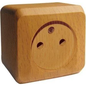 Розетка 1-м ОП Этюд Дача 16А IP20 250В без заземл. без защ. шторок бук SE PA16-001T