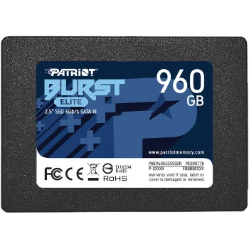 Накопитель SSD Patriot SATA-III 960GB PBE960GS25SSDR Burst Elite 2.5" Накопитель SSD Patriot SATA-III 960GB PBE960GS25SSDR Burst Elite 2.5"