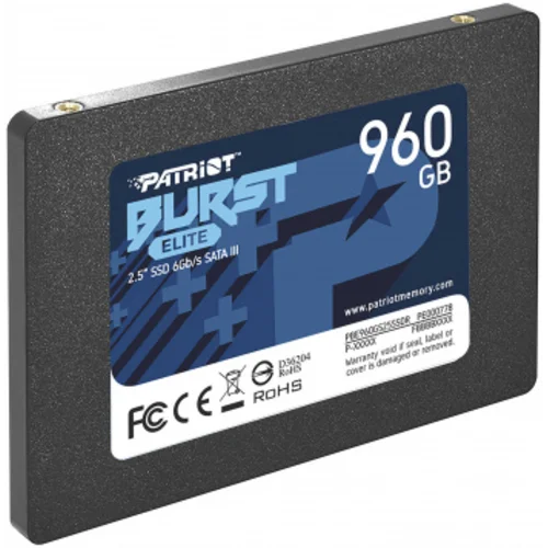 Накопитель SSD Patriot SATA-III 960GB PBE960GS25SSDR Burst Elite 2.5" Накопитель SSD Patriot SATA-III 960GB PBE960GS25SSDR Burst Elite 2.5"