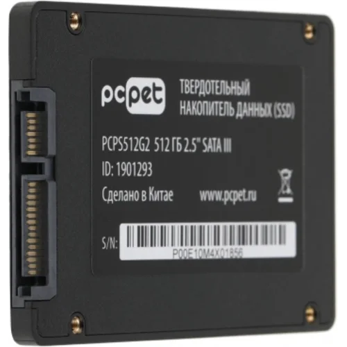 Накопитель SSD PC Pet SATA-III 512GB PCPS512G2 2.5" OEM Накопитель SSD PC Pet SATA-III 512GB PCPS512G2 2.5" OEM