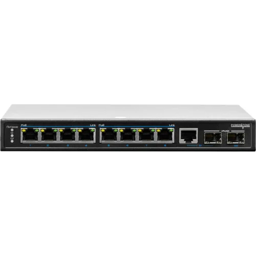PoE коммутатор неуправляемый PUS-CS08L-115M, 8x10/100BASE-TX 802.3af&at + 1xGb Combo + 1x1000BASE-X, c изол. портов, PoE бюджет 115Вт, до 30Вт на порт