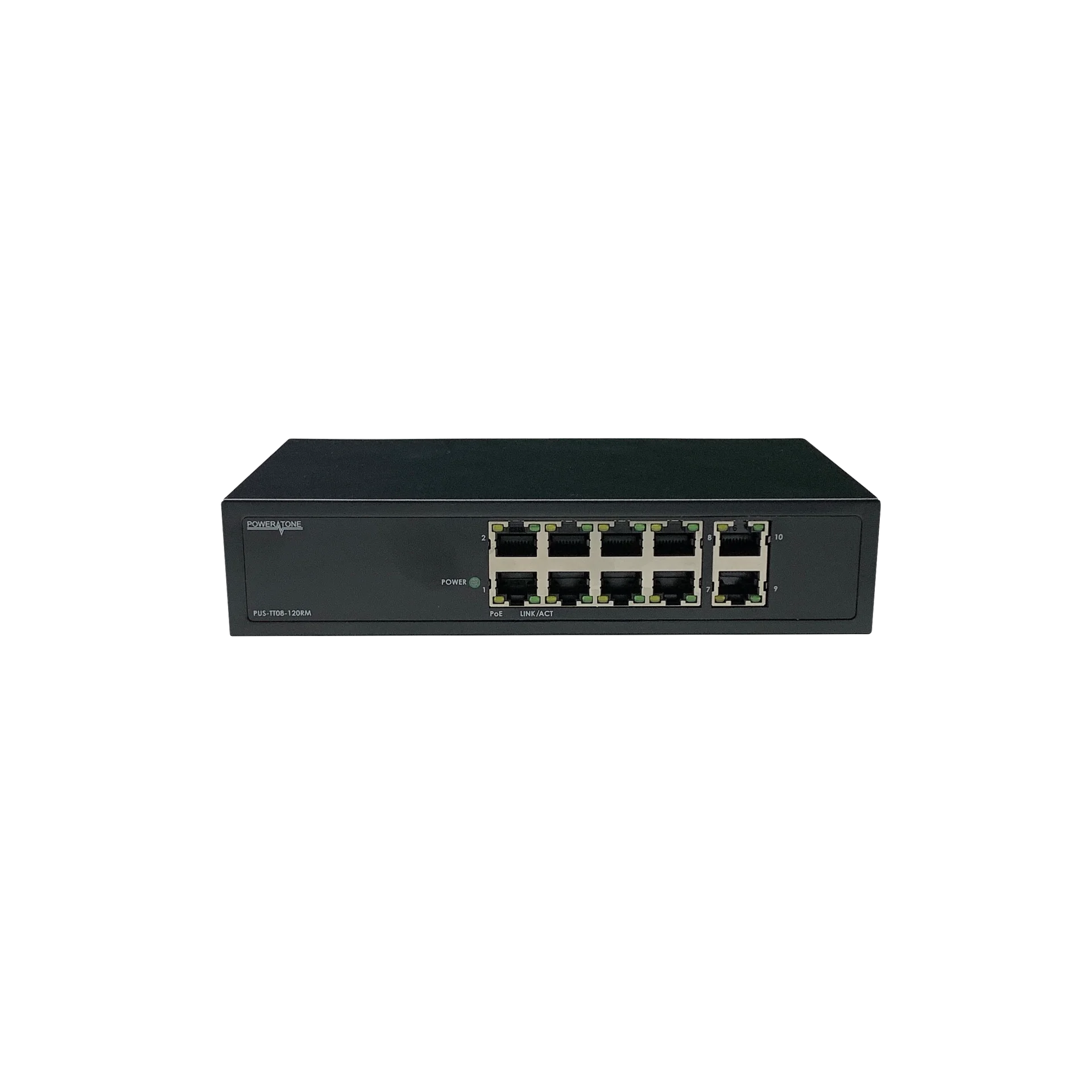 Неуправляемый 8 портовый PoE коммутатор PUS-TT08-120RM с возможностью установки в стойку Неуправляемый 8 портовый PoE коммутатор PUS-TT08-120RM с возможностью установки в стойку