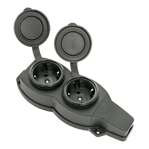 Розетка 2-м 16А IP44 2P+PE 230В с защ. крышками каучук Basic EKF RPS-018-16-230-44 Розетка 2-м 16А IP44 2P+PE 230В с защ. крышками каучук Basic EKF RPS-018-16-230-44