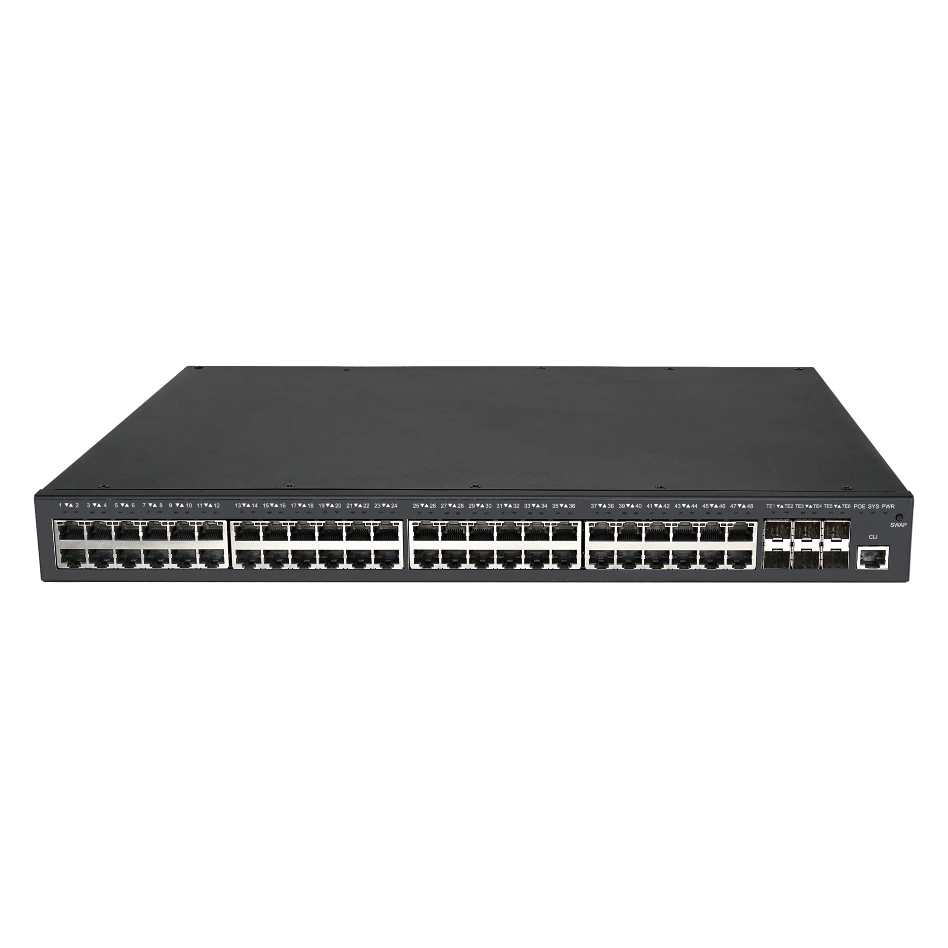Управляемый PoE коммутатор уровня 3 BDCOM S2900-48P6X-760, 48x 10/100/1000Base-T PoE 802.3af/at до 760W, 6x 1/10GE SFP+, ~220V AC Управляемый PoE коммутатор уровня 3 BDCOM S2900-48P6X-760, 48x 10/100/1000Base-T PoE 802.3af/at до 760W, 6x 1/10GE SFP+, ~220V AC