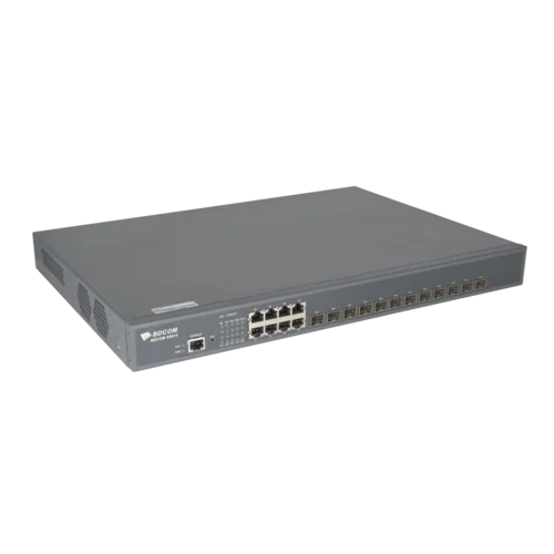 Управляемый коммутатор уровня 3 BDCOM S5612-2AC, 8x 10/100/1000Base-T, 12x 1/10GE SFP+, 2x 220VAC (встроенные БП)