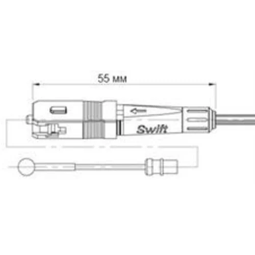 Разъем оптический Ilsintech "Splice-On Connector" SC/UPC для кабеля 3,0 мм / 2,0 х 3,1 Разъем оптический Ilsintech "Splice-On Connector" SC/UPC для кабеля 3,0 мм / 2,0 х 3,1