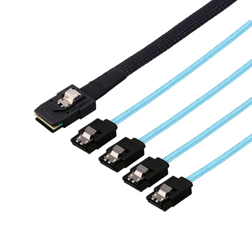 Кабель mSAS-4SATA, 80см, внутренний Кабель mSAS-4SATA, 80см, внутренний