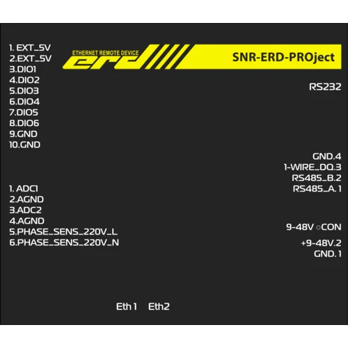 Устройство удалённого контроля и управления SNR-ERD-PROject-2, RS232/485, IO6, GSM