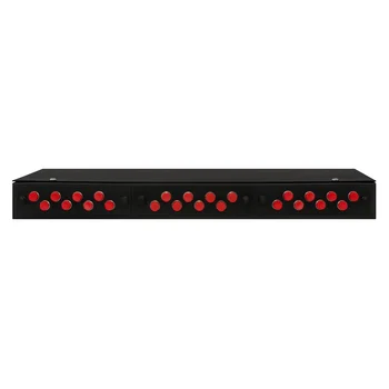 Кросс оптический 19" (ШКОС) укомплектованный на 24 FC порта, черный (комплект с розетками) Кросс оптический 19" (ШКОС) укомплектованный на 24 FC порта, черный (комплект с розетками)