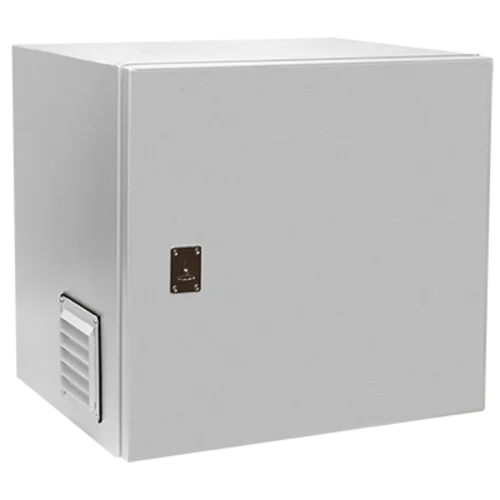 Настенный термошкаф высотой 9U глубина 450 мм, без козырька, с кронштейном