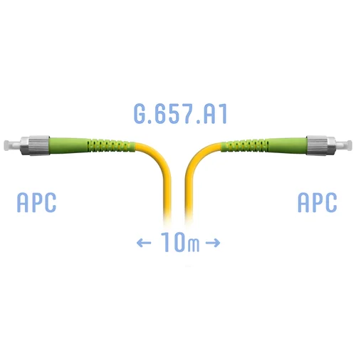 Патчкорд оптический FC/APC SM G.657.A1 10 метров Патчкорд оптический FC/APC SM G.657.A1 10 метров