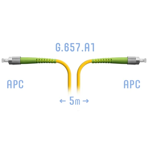 Патчкорд оптический FC/APC SM G.657.A1 5 метров Патчкорд оптический FC/APC SM G.657.A1 5 метров