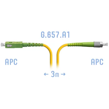 Патчкорд оптический FC/APC-SC/APC SM G.657.A1 3 метра