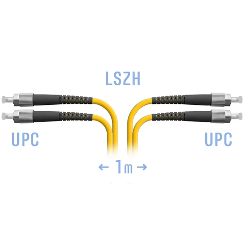 Патчкорд оптический FC/UPC SM Duplex 1 метр