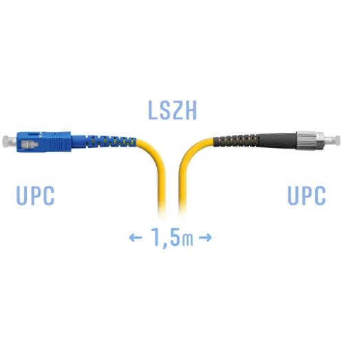 Патчкорд оптический FC/UPC-SC/UPC SM 1.5 метра