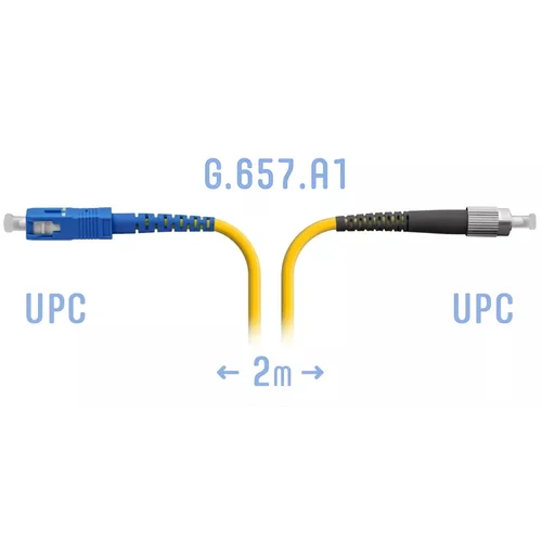 Патчкорд оптический FC/UPC-SC/UPC SM G.657.A1 2 метра Патчкорд оптический FC/UPC-SC/UPC SM G.657.A1 2 метра
