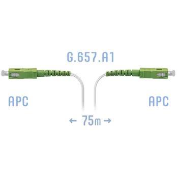 Патчкорд оптический FTTH SC/APC, кабель 604-02-01W, 75 метров Патчкорд оптический FTTH SC/APC, кабель 604-02-01W, 75 метров