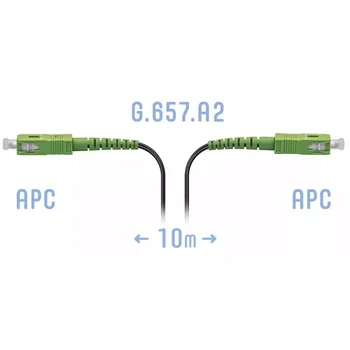 Патчкорд оптический FTTH SC/APC, кабель 604-04-01, 10 метров