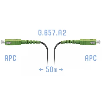 Патчкорд оптический FTTH SC/APC, кабель 604-04-01, 50 метров Патчкорд оптический FTTH SC/APC, кабель 604-04-01, 50 метров