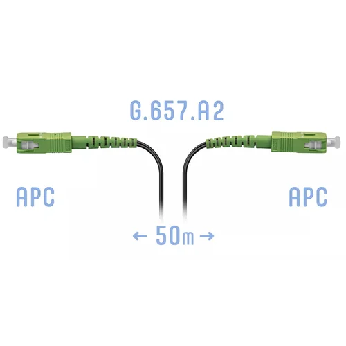 Патчкорд оптический FTTH SC/APC, кабель 604-04-01, 50 метров Патчкорд оптический FTTH SC/APC, кабель 604-04-01, 50 метров