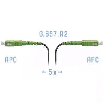 Патчкорд оптический FTTH SC/APC, кабель 604-04-01, 5 метров
