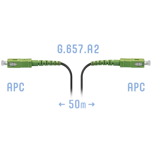 Патчкорд оптический FTTH SC/APC, кабель 604-06-01, 50 метров Патчкорд оптический FTTH SC/APC, кабель 604-06-01, 50 метров