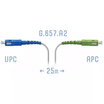 Патчкорд оптический FTTH SC/APC-SC/UPC, кабель 604-02-01W, 25 метров Патчкорд оптический FTTH SC/APC-SC/UPC, кабель 604-02-01W, 25 метров