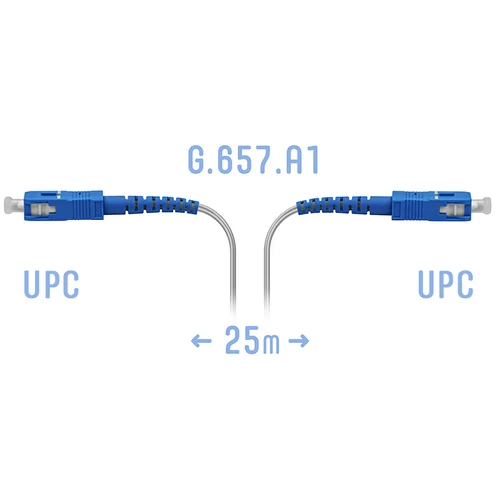 Патчкорд оптический FTTH SC/UPC, кабель 604-02-01W, 25 метров