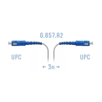 Патчкорд оптический FTTH SC/UPC, кабель 604-02-01W, 3 метра
