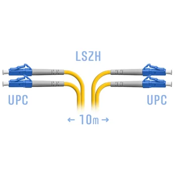 Патчкорд оптический LC/UPC SM Duplex 10 метров