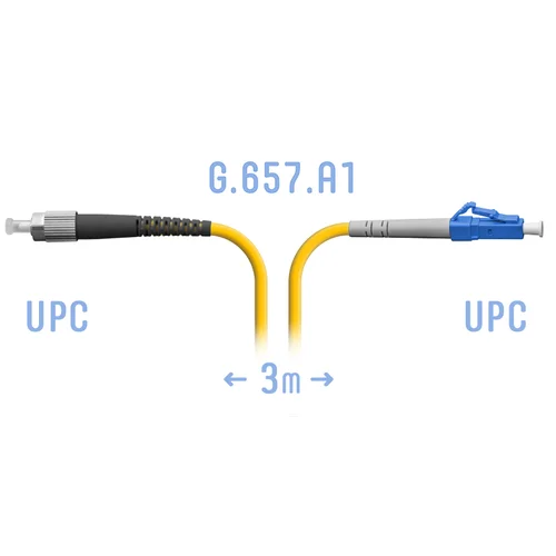 Патчкорд оптический LC/UPC-FC/UPC SM G.657.A1 3 метра Патчкорд оптический LC/UPC-FC/UPC SM G.657.A1 3 метра