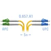 Патчкорд оптический LC/UPC-LC/APC SM G.657.A1 Duplex 5 метров