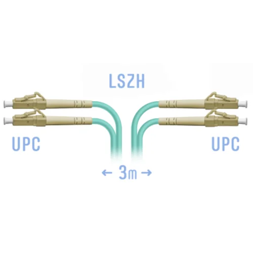 Патчкорд оптический LC/UPC MM Duplex 3 метра Патчкорд оптический LC/UPC MM Duplex 3 метра