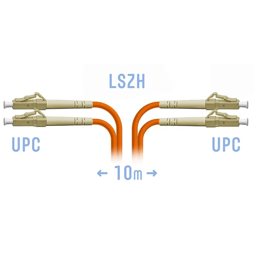 Патчкорд оптический LC/UPC MM (OM2) Duplex 10 метров