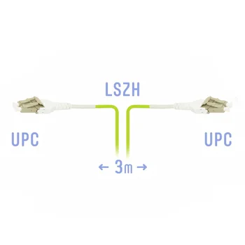 Патчкорд оптический LC/UPC-LC/UPC MM (OM5) Duplex Uniboot Flat Clip 3 метрa Патчкорд оптический LC/UPC-LC/UPC MM (OM5) Duplex Uniboot Flat Clip 3 метрa