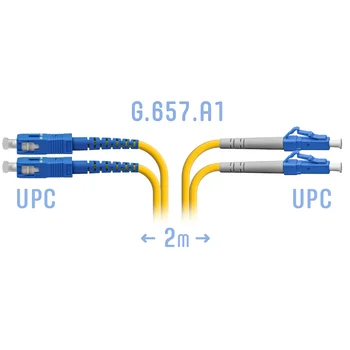 Патчкорд оптический LC/UPC-SC/UPC SM G.657.A1 Duplex 2 метра