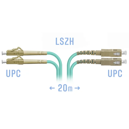 Патчкорд оптический LC/UPC-SC/UPC MM Duplex 20 метров