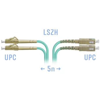 Патчкорд оптический LC/UPC-SC/UPC MM Duplex 5 метров