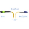 Патчкорд оптический MPO/APC-8LC/UPC SM G.657.A1 3 метра Патчкорд оптический MPO/APC-8LC/UPC SM G.657.A1 3 метра