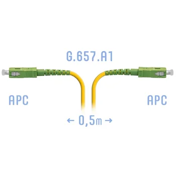 Патчкорд оптический SC/APC SM G.657.A1 0.5 метра Патчкорд оптический SC/APC SM G.657.A1 0.5 метра