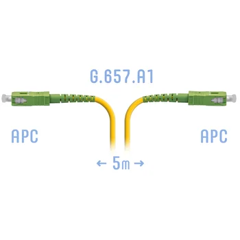 Патчкорд оптический SC/APC SM G.657.A1 5 метров