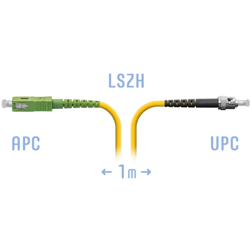 Патчкорд оптический SC/APC-ST/UPC SM 1 метров