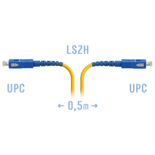 Патчкорд оптический SC/UPC SM 0.5 метра