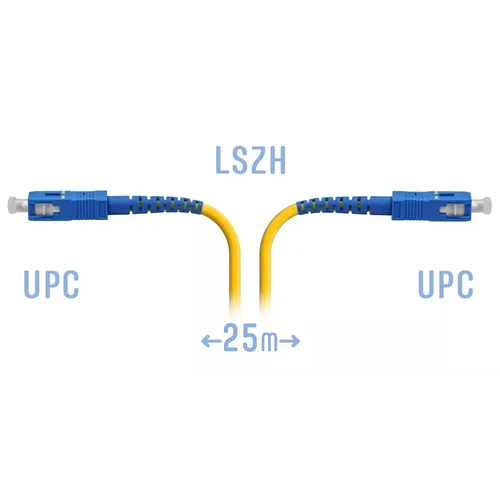 Патчкорд оптический SC/UPC SM 25 метров